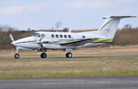 G-BYCP @ EGFH - Visiting Super King Air of London Executive Aviation Ltd arriving on Runway 22. - by Roger Winser