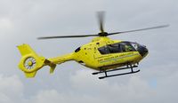 G-CGZD @ EGSH - Local air ambulance, with a wave from the crew ! - by keithnewsome