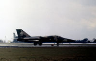 68-0062 - F-111E of 55th Tactical Fighter Squadron/20th Tactical Fighter Wing taxying to the active runway at RAF Upper Heyford in September 1975. - by Peter Nicholson