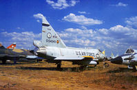 55-4049 @ DMA - TF-102A Delta Dagger of 182nd Tactical Fighter Squadron Texas ANG in storage at what was then known as the Military Aircraft Storage & Disposition Centre - MASDC - in May 1973. - by Peter Nicholson