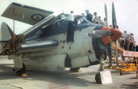 XA459 @ EGDR - Gannet ECM.6 of the School of Aircraft Handling on display at the RNAS Culdrose Airshow in 1972. - by Peter Nicholson