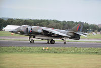 XV752 @ FAB - Harrier GR.3 of 1 Squadron based at RAF Wittering in action at the 1974 Farnborough Airshow. - by Peter Nicholson