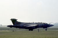 XW547 @ EGQS - Buccaneer S.2B of 12 Squadron preparing to join the active runway at RAF Lossiemouth in May 1983. - by Peter Nicholson