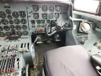 G-APRL @ EGBE - inside the cockpit of Argosy G-APRL preserved at the Midland Air Museum - by Chris Hall