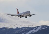 C-FANB @ CYXY - Landing at Whitehorse, Yukon after a 2:10 flight from Vancouver, British Columbia. - by Murray Lundberg