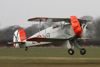 G-BVXJ @ EGBR - CASA 1-133C Jungmeister G-BVXJ at The Real Aeroplane Clubs Spring Fly-In, April 2013. A problem with the engine cowling brought its display to an early end. The aircraft landed safely. - by Malcolm Clarke