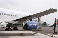 N516WA @ EGHH - Close up of the starboard side of the ex SAMA Airlines Boeing 737, now being scrapped here. - by Howard J Curtis