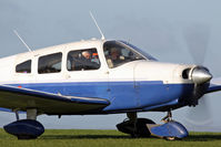 G-BRBD @ EGHA - Festive wear and a pleasant wave. The aircraft is a resident here. - by Howard J Curtis