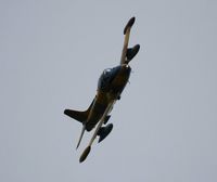G-UVNR @ EGFH - The pattern is clear. Resident Stikemaster fast and low past the tower.