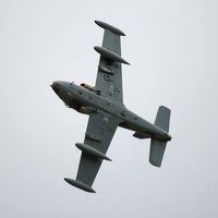G-UVNR @ EGFH - Resident Strikemaster run and break to land.