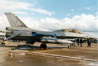 J-064 @ MHZ - F-16BM Fighting Falcon of 322 Squadron Royal Netherlands Air Force on display at the RAF Mildenhall Air Fete 2000. - by Peter Nicholson