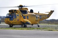 ZH541 @ EGFH - Visiting Westland Sea King coded V of 22 Squadron RAF (Rescue 169) hot refuel.