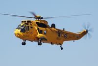 ZH541 @ EGFH - Visiting Westland Sea King of 22 Squadron RAF coded V (Rescue 169) calling in for fuel.