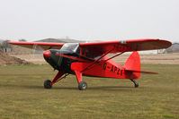 G-APZX @ EGBR - Piper PA-22-150 Carribean at The Real Aeroplane Club's Spring Fly-In, Breighton Airfield, April 2013. - by Malcolm Clarke