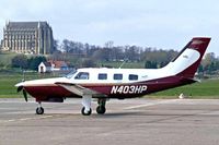 N403HP @ EGKA - Piper PA-46-350P Malibu Mirage JetPROP DLX [4636312] Shoreham~G 10/04/2007. This aircraft crashed into woods and was written off near Weinerwald Austria whilst en route from Shoreham to Bad Voslau Austria on 2008-12-14. - by Ray Barber