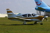 N114ED @ EGBP - visitor to the Rockwell Commander fly-in at Kemble - by Chris Hall