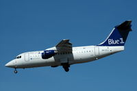 OH-SAJ @ ESSA - Blue 1 Avro RJ-85 approaching Stockholm Arlanda airport, Sweden. - by Henk van Capelle