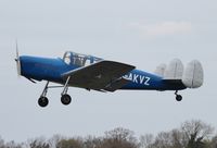 G-AKVZ @ EGSV - A rare aircraft departing from to Old Buckenham. - by Graham Reeve