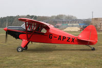 G-APZX @ EGBR - Piper PA-22-150 Carribean at The Real Aeroplane Club's Spring Fly-In, Breighton Airfield, April 2013. - by Malcolm Clarke