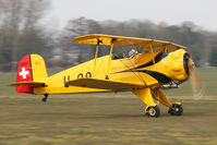 G-AXMT @ EGBR - Doflug Bu-133C Jungmeister at The Real Aeroplane Company's Spring Fly-In, Breighton Airfield, April 2013. - by Malcolm Clarke