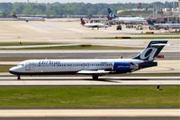 N955AT @ KATL - Boeing 717-2BD [55017] (AirTrans Airways) Atlanta-Hartsfield~N 12/04/2010. Shown with reverse thruster applied. - by Ray Barber