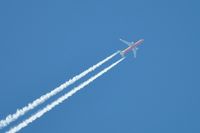 G-DHLH @ EGFH - DHL B763 eastbound at 35000 feet over Swansea Airport.