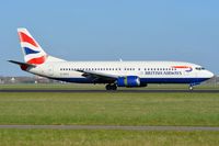 G-DOCY @ EHAM - British B734 using reverse to slow down. - by FerryPNL