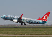 TC-JHL @ EHAM - Take off from runway 36L of Schiphol Airport - by Willem Göebel