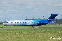 OH-BLG @ EIDW - Lined up for departure off Rwy 28 at Dublin.