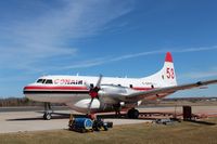 C-GKFO @ CYLB - C-GKFO Conavair 340/580 on practice run. - by Alvin McMartin