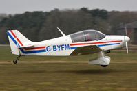 G-BYFM @ EGBR - Jodel DR1050 M1 Excellence(Replica) at The Real Aeroplane Company's Spring Fly-In, Breighton Airfield, April 2013. - by Malcolm Clarke