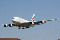 A6-EDW @ EGLL - Emirates. On approach to runway 27L. - by Howard J Curtis