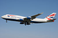 G-BNLU @ EGLL - British Airways, on approach to runway 27L. - by Howard J Curtis