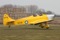 G-AKAT @ EGBR - Miles M-14A Hawk Trainer 3 at The Real Aeroplane Company's Spring Fly-In, Breighton Airfield, April 2013. - by Malcolm Clarke
