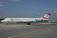 OE-LVO @ LOWW - Austrian Airlines Fokker 100 with Tyrolean Airways sticker - by Dietmar Schreiber - VAP