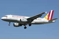 D-AKNU @ EGLL - Germanwings (new colours), on approach to runway 27L. - by Howard J Curtis