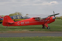 G-BEAH @ EGBR - Auster J-2 Arrow at The Real Aeroplane Club's May-hem Fly-In, Breighton Airfield, May 2013. - by Malcolm Clarke