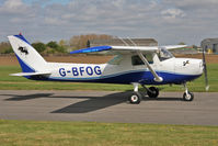 G-BFOG @ EGBR - Cessna 150M at The Real Aeroplane Club's May-hem Fly-In, Breighton Airfield, May 2013. - by Malcolm Clarke