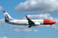LN-DYM @ ESSA - Norwegian Air Shuttle Boeing 737-800 on final approach to Stockholm Arlanda airport, Sweden. - by Henk van Capelle