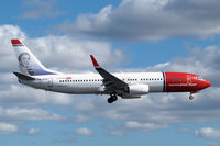 LN-DYN @ ESSA - Norwegian Air Shuttle Boeing 737-800 on final approach to Stockholm Arlanda airport, Sweden. - by Henk van Capelle