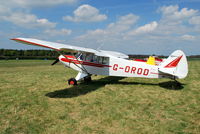 G-OROD @ EGHP - Piper PA-18-150 at Popham. Ex SE-CRD - by moxy