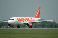 G-EZEV @ EGGD - EasyJet Airbus A319 taxying at Bristol airport. - by Henk van Capelle