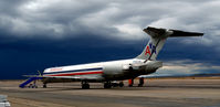 N980TW @ KPUB - American Flight 880 diverted into Pueblo with 110 passengers due to a  - by Ronald Barker