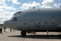84007 @ ESOW - Swedish Air Force Tp84 Hercules at Västerås Hässlö airport, Sweden. Note the 30 Afghanistan markings next to the door. - by Henk van Capelle