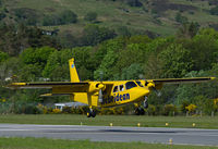 G-HEBS @ EGEO - The 16.30 flight from Islay lands at Oban Airport. - by Jonathan Allen
