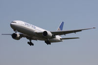 N781UA @ EGLL - United Airlines, on approach to runway 27L. - by Howard J Curtis