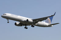 N13113 @ EGLL - United Airlines, on approach to runway 27L. - by Howard J Curtis