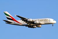 A6-EDW @ EGLL - Airbus A380-861 [103] (Emirates Airlines) Home~G 26/05/2013. On approach 27L. - by Ray Barber