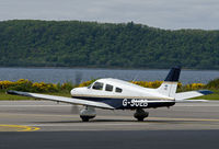 G-SUEB @ EGEO - Heading for the runway at Oban Airport. - by Jonathan Allen