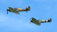 G-CHTK @ EGSU - 45. G-CHTK - now P3886 and P7308 at the IWM Spring Airshow, May 2013. - by Eric.Fishwick